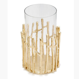 Florero de hierro costero chapado en oro forma redonda de metal de aluminio rústico natural hecho a mano Premium - Product Image 6