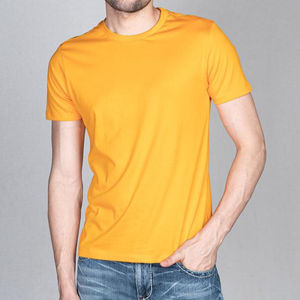 T-shirts à col rond en coton de bambou 100% de haute qualité personnalisés, respirants, grandes tailles pour hommes, femmes et enfants, fabricant OEM - Product Image 1