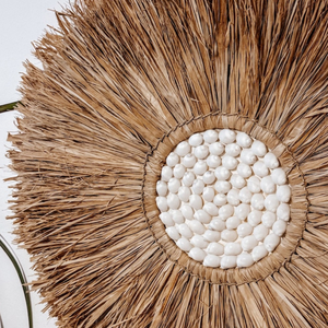 Bohemian Seagrass Wall decor Basket- Seagrass Wall Hanging Decor, Farmhouse Boho Wall Hanger acento - Product Image 2