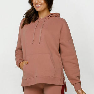 Sudadera con Capucha Gruesa Personalizada para Mujer, Color Sólido, Manga Larga, Deportiva, de Gimnasio, de Forro Polar, Lisa - Product Image 3
