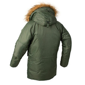 Chaqueta Parka de Lona Gruesa para Hombre de Alta Calidad con Cuello Alto, Transpirable e Impermeable, Estilo Vintage - Product Image 2