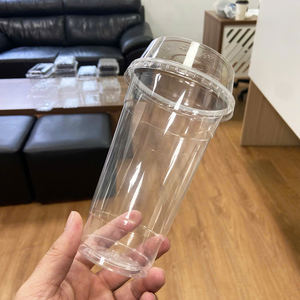 Quang Quan Manufacturer's 95mm Single Wall Clear PET Disposable <b>Cups</b> 16-24 Oz Capacity for <b>Ice</b> <b>Coffee</b> and Cold Beverages - Product Image 2