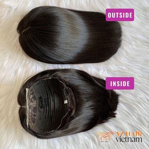 Perruques vietnamiennes sans colle, couleur naturelle, 100% cheveux humains, extensions de cheveux lisses, sans nœuds, sans perte de cheveux - Product Image 3