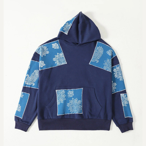 2024 nuevo Unisex 100% algodón invierno pulóver Sudadera con capucha 500 Gsm polar serigrafía patrón sólido Patchwork hombres sudaderas - Product Image 1