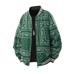 Otoño primavera hombres Retro Jacquard pintura impresa chaquetas sueltas finas Vintage prendas de vestir exteriores abrigos diseño de gran tamaño para ropa informal - Product Image 2
