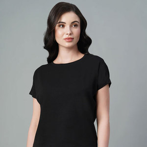 Camiseta de Algodón Lisa Premium para Mujer, Acabado Suave, Transpirable, Proveedor Indio - Product Image 5