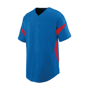 Ensemble d'uniformes de baseball pour jeunes grande taille personnalisés de haute qualité, respirant, logo brodé, maillot de baseball, chemises à boutons par sublimation - Product Image 4