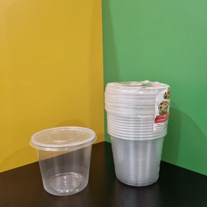 Boîte de rangement ronde en plastique PP jetable transparente de 24 oz et 34 oz, emballage à emporter avec couvercle, design empilable - Product Image 2