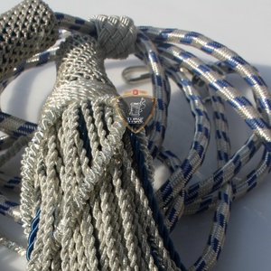 WOK Industries - Borlas Cruzadas Azules Plateadas de Tamaño Personalizado, Hilo Metálico, Hilo de Seda, Cordón Decorativo Trenzado, Alambre Metálico Hecho a Mano - Product Image 6