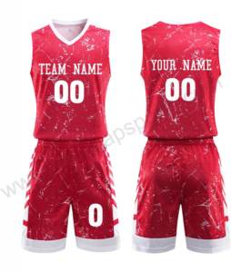 Service sur mesure de haute qualité maillot de basket-ball respirant ensembles de basket-ball uniformes d'équipe - Product Image 1