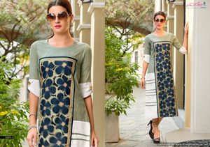 Kurta kurti เครื่องแต่งกายและอุปกรณ์เสริมพร้อมพิมพ์ดิจิตอลสำหรับผู้หญิงใช้ในชีวิตประจำวัน - Product Image 4