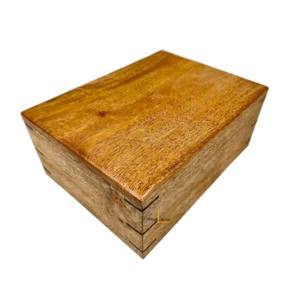 Fabricant d'urnes de crémation en bois naturel, vente chaude d'urnes carrées rectangulaires en bois pour utilisation de cendres - Product Image 4