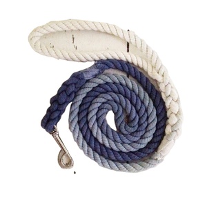 Customise Size and Design for Medium Small Dogs Navy Ombre Dog Leash Hand Dyed Dog at Cheap Price - Product Image 1