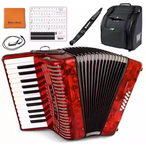 Accordéon basse 12 cordes modèle 1303-RED 100% original pour débutants, instrument de niveau débutant - Product Image 1