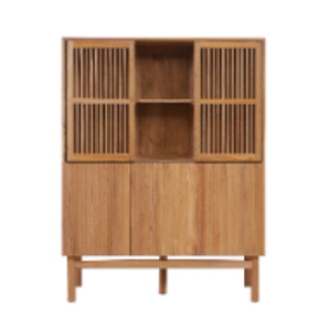 Estante Minimalista de 5 Puertas con Material de Madera de Teca para Decoración de Muebles para el Hogar - Product Image 2