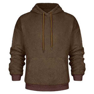 Sweats à capuche de haute qualité, sur mesure, en polaire sherpa pour hommes, très populaires pour la saison hivernale, technique de teinture unie, service OEM - Product Image 4