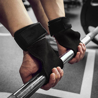 Agarraderas de Cuero para Levantamiento de Pesas, Entrenamiento de Gimnasio, Fisicoculturismo, Agarre para Levantar Pesas, Agarraderas de Muñeca Portátiles de Alta Calidad