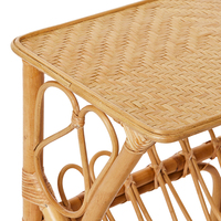 Meilleures ventes : Table d'appoint en rotin au design moderne, multi-usages, avec porte-revues, hauteur réglable, mobilier de salon, origine Vietnam
