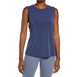 Femmes débardeur en gros mode décontracté sans manches vêtements d'été de haute qualité coton Yoga Gym hauts d'entraînement - Product Image 1