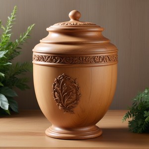 โกศเผาศพด้วยการออกแบบที่ไม่ซ้ำใครทำจากไม้แข็งทำด้วยมือสินค้าปรับแต่งได้ - Product Image 5