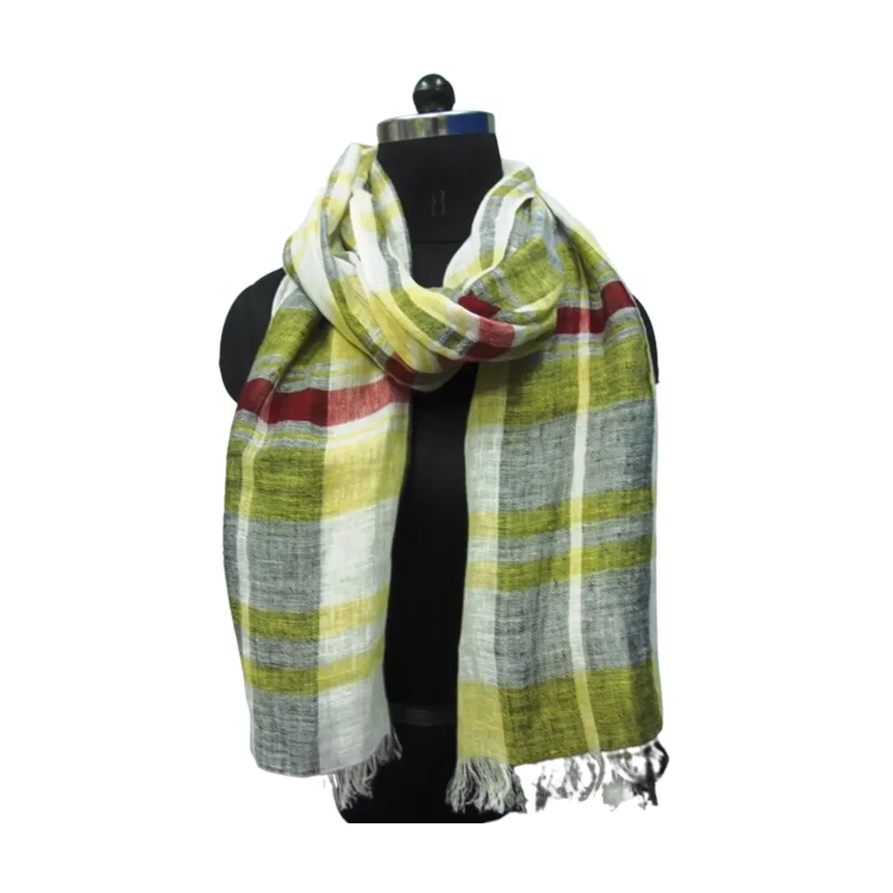 Direct Factory Supply Premium Quality 100 % Linen Scarfs Available At Wholesale Price