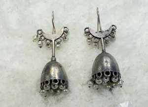 Boucles d'oreilles antiques en argent allemand personnalisées | Bijoux de conception vintage uniques oxydés - Product Image 3