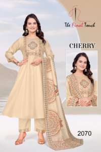 Premium qualité femmes romain soie Kurti pantalon Dupatta ensemble travail manuel complexe imprimer Style traditionnel nouveau Design direct indien - Product Image 3