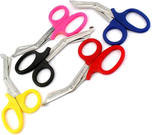 OdontoMed 2011 NOUVEAU SET de 5 PIÈCES CISEAUX DE SECOURS PARAMÉDICAUX POUR BANDAGES ET TRAUMES EMT EMS 7,25 POUCES EN ACIER INOXYDABLE Certifié CE - Product Image 4