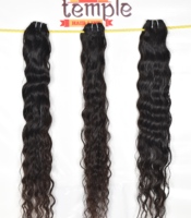 Extensions de cheveux humains vierges indiens 100% naturels Remy, ondulation profonde naturelle, cheveux à tresser de type Temple, double trame machine, 10-36 pouces, toutes couleurs