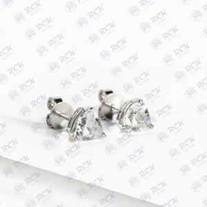 2.60 TCW trillion Cut Stud Moissanite diamant boucles d'oreilles pour femmes/anniversaire cadeau bijoux pour elle diamant goujons - Product Image 4