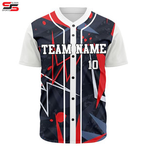 Impression personnalisée Baseball Chemises unies Baseball Jersey Outfit Mens Sublimation Baseball Uniformes 100% polyester tissu à séchage rapide - Product Image 3