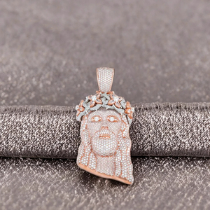 สร้อยคอจี้พระเยซูขนาดใหญ่ ชุบโรเดียม ดีไซน์ฮิปฮอปสำหรับผู้ชาย เครื่องประดับคริสเตียนเงินแท้ 925 ประดับเพชรโมอิสซาไนต์  ของขวัญ - Product Image 5