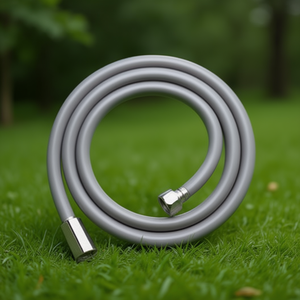 Tuyau de douche spiralé à double verrouillage 1,5 cm PVC gris - Tuyau de plomberie - Product Image 3