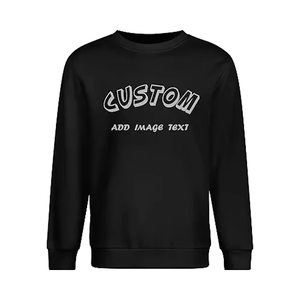 Sweatshirts surdimensionnés pour hommes Sweat-shirt à col rond vierge Sweatshirts personnalisés en éponge française - Product Image 1