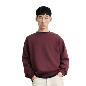 Men Regular Fit Crewneck Pullover Sweatshirt 370gsm Cotton Fleece Lined Elegant Style Custom OEM Private Label Eco-Friendly - Product Image 1