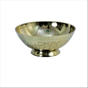 High Quality Personalized Brass Embossed Dinner Bowl Polished Metal <b>Dinnerware</b> from India Suppliers & Manufacturers - Product Image 1