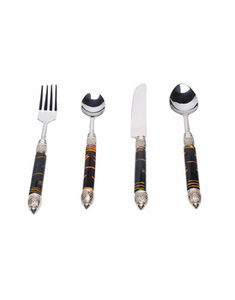 Ensemble de couverts à poignée bleue avec têtes polies miroir parfait pour les cadeaux élégants et l'utilisation quotidienne - Product Image 2