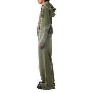 Conjunto Deportivo Personalizado para Hombre, Sudadera Holgada con Hombros Caídos, Felpa Francesa de 400 g/m², Lavado Ácido Decolorado al Sol, Pantalones Deportivos - Product Image 4