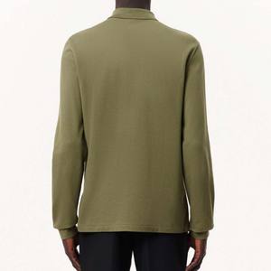 Camiseta de Fibra de Bambú Transpirable Informal Sólida para Hombre de Primera Calidad con Tapeta de Dos Botones, Tela Jersey Estampada Personalizada - Product Image 2