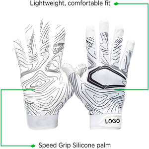 100% Gants de football américain de haute qualité avec options de couleur et d'étiquettes de logo personnalisé - Product Image 4