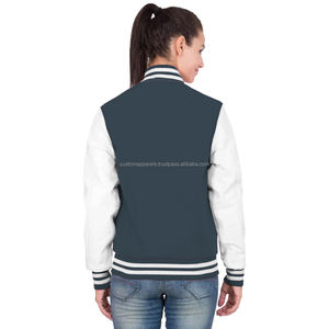 Veste universitaire matelassée et respirante en coton personnalisée pour femmes avec broderie et finition teinte Streetwear élégant et confortable - Product Image 4