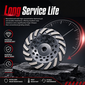 Disco Abrasivo Diamantato Segmentato Turbo <span class=keywords><strong>per</strong></span> <span class=keywords><strong>Smerigliatrice</strong></span> Angolare, <span class=keywords><strong>per</strong></span> Calcestruzzo, 100/115/125/180mm - Product Image 2