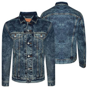 Patchwork de style de rue à la mode personnalisé veste en jean pour hommes veste en jean ample pour hommes veste d'hiver en denim de gros - Product Image 6