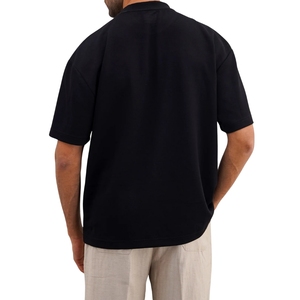 T-shirt pour hommes 100% coton Logo personnalisé Desgin T-shirt graphique Streetwear de haute qualité col rond oversize à épaules tombantes pour hommes - Product Image 6