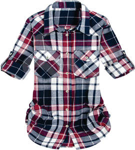 Essential Women's Cotton Flannel Shirts Plus Size Casual Plaid Design Button Soft Lightweight Warmth Flattering Relaxed Fit - Product Image 1