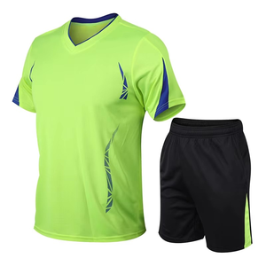 Conjunto Deportivo de Verano de Secado Rápido con Capucha y Elasticidad en Cuatro Direcciones, Traje de Correr Regular para Hombre, Talla Grande, Conjunto de Dos Piezas, Ropa Deportiva para Entrenamiento - Product Image 1