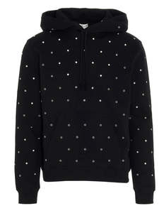 High Quality Men Rhinestones Hoodies Plain Dyed Breathable Quick Dry Rhinestones Hooded Sweatshirt 100% Cotton <b>fabric</b> - Product Image 5