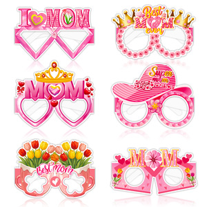 Lunettes de fête pour la fête des mères, accessoires amusants pour photomaton, lunettes de soleil en papier pour l'anniversaire de maman - Product Image 4