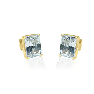 Pendientes de oro con piedra CZ - Product Image 1