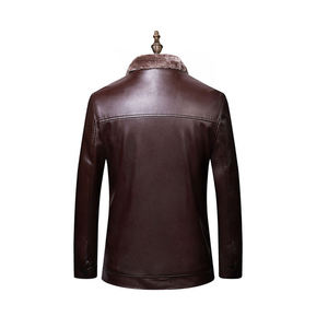Men's Casual Leather <b>Jacket</b> <b>Slim</b> <b>Fit</b> <b>Jacket</b> Spring and Autumn Motorcycle <b>Jacket</b> - Product Image 4